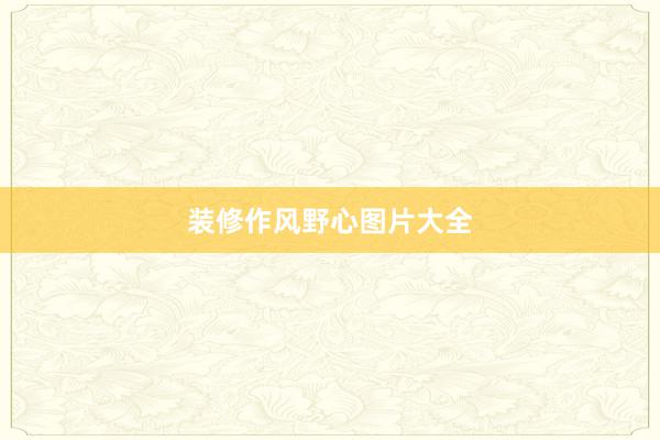 装修作风野心图片大全